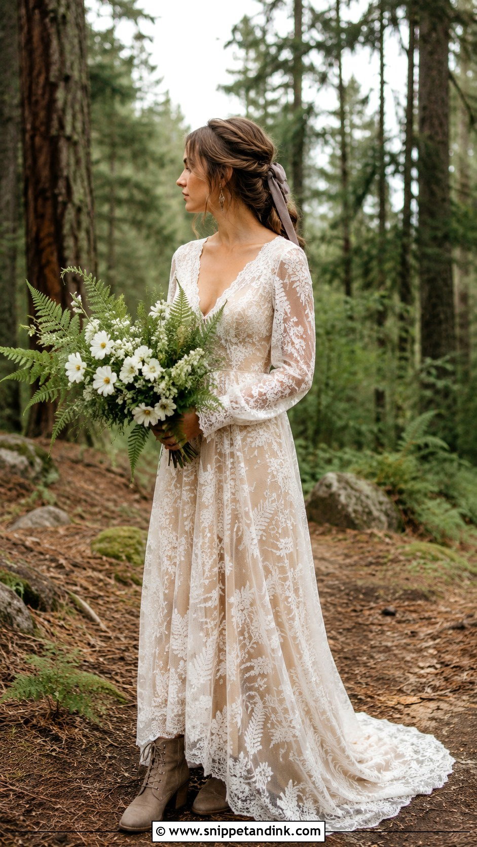 Forest Boho Elopement Dress - Snippet and Ink - 20 Boho Elopement Dress Ideas