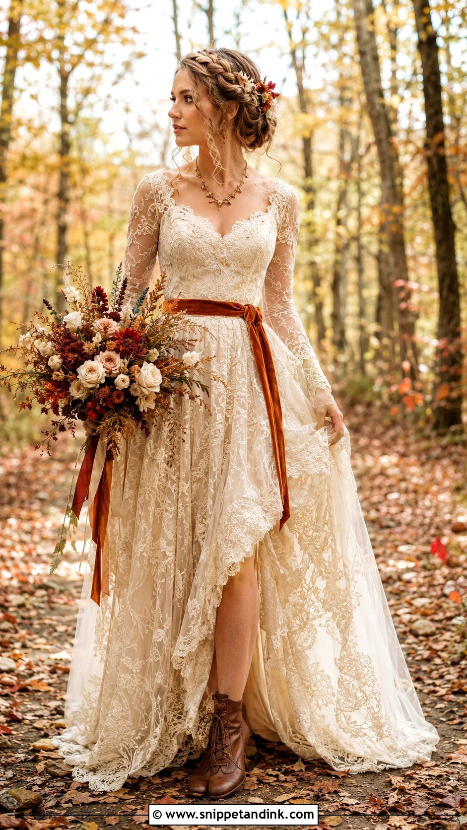Forest Fairy Autumn Wedding Dress - Snippet and Ink - 25 Forest Fairy Wedding Dress Ideas