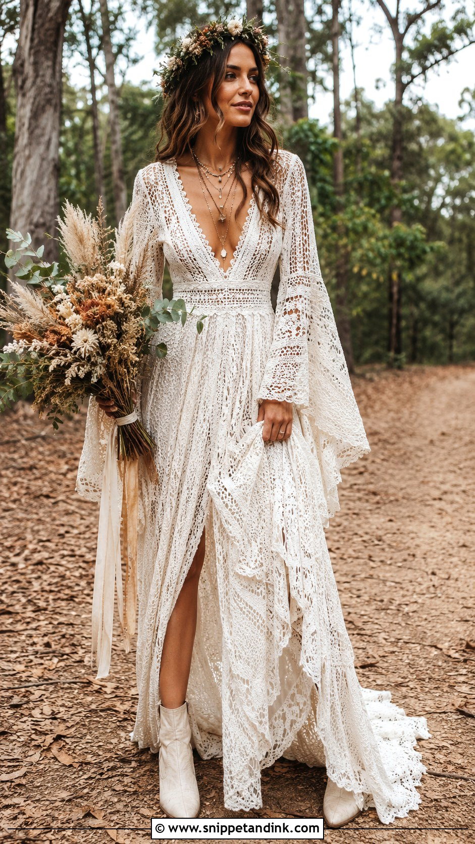 Forest Fairy Boho Wedding Dress - Snippet and Ink - 25 Forest Fairy Wedding Dress Ideas