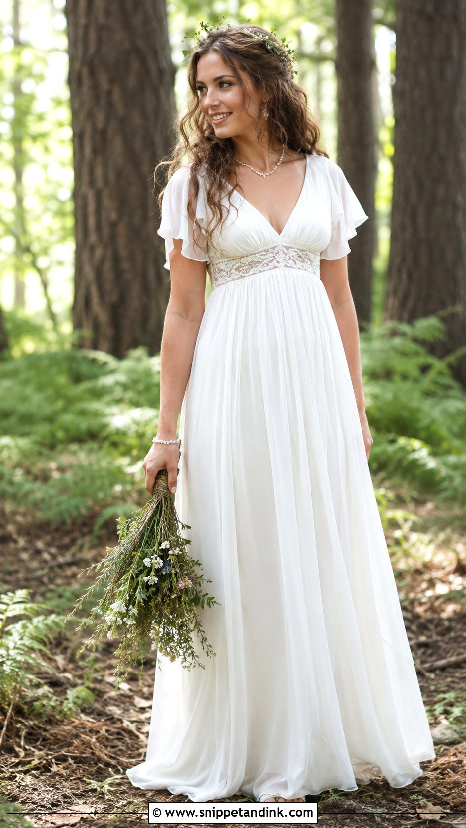 Forest Fairy Chiffon Wedding Dress - Snippet and Ink - 25 Forest Fairy Wedding Dress Ideas