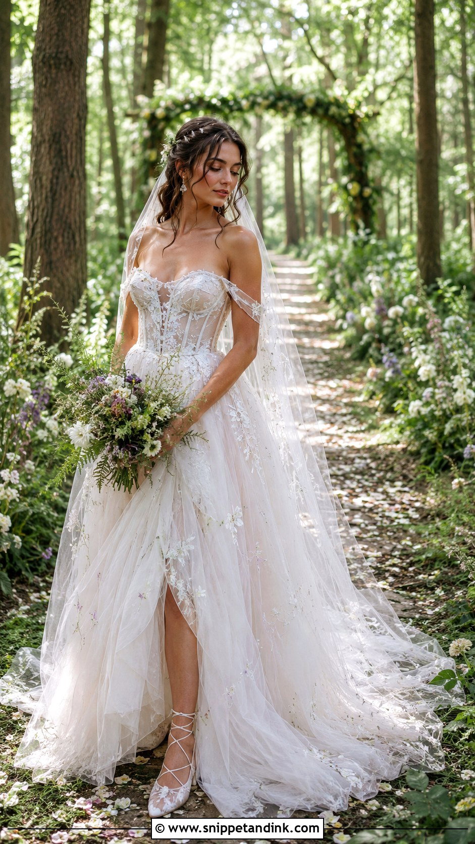 Forest Fairy Corset Wedding Dress - Snippet and Ink - 25 Forest Fairy Wedding Dress Ideas
