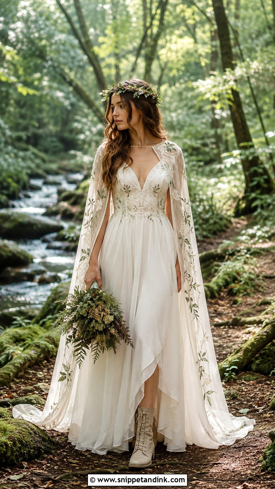 Forest Fairy Elopement Wedding Dress - Snippet and Ink - 25 Forest Fairy Wedding Dress Ideas