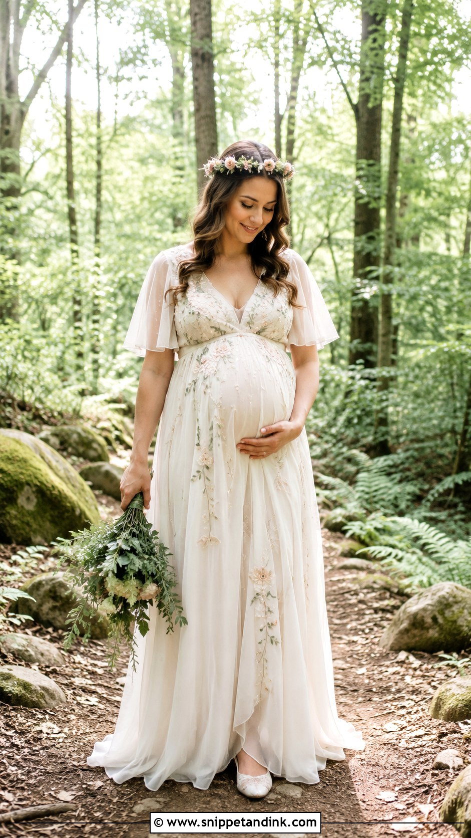 Forest Fairy Maternity Wedding Dress - Snippet and Ink - 25 Forest Fairy Wedding Dress Ideas