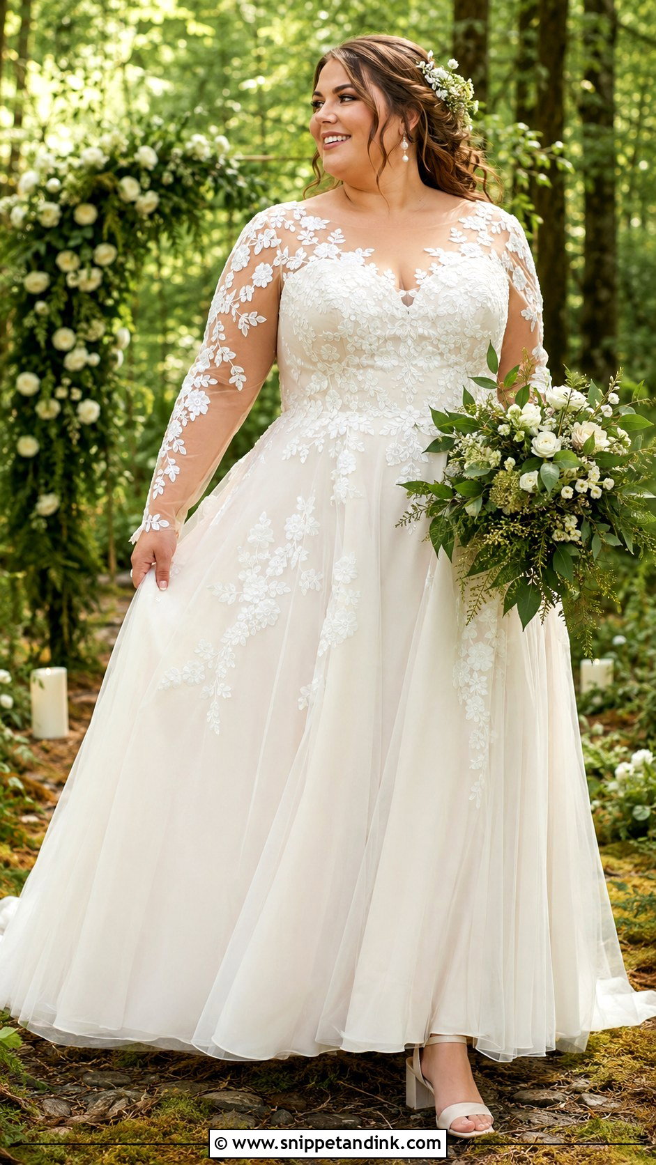 Forest Fairy Plus Size Wedding Dress - Snippet and Ink - 25 Forest Fairy Wedding Dress Ideas
