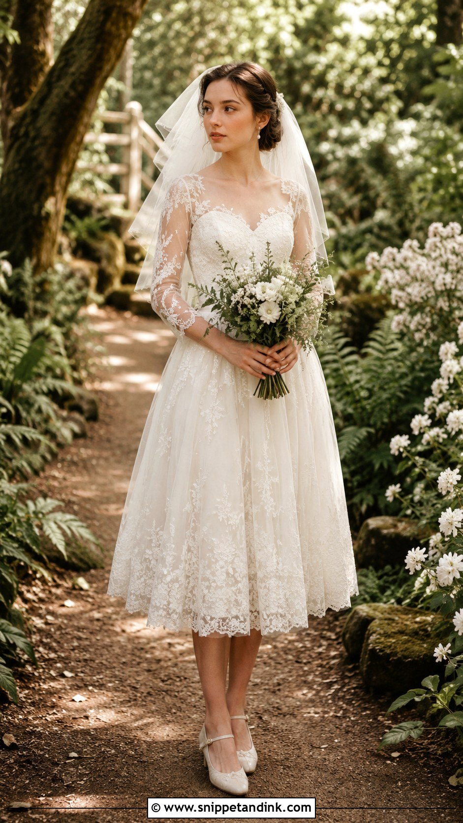 Forest Fairy Tea Length Wedding Dress - Snippet and Ink - 25 Forest Fairy Wedding Dress Ideas