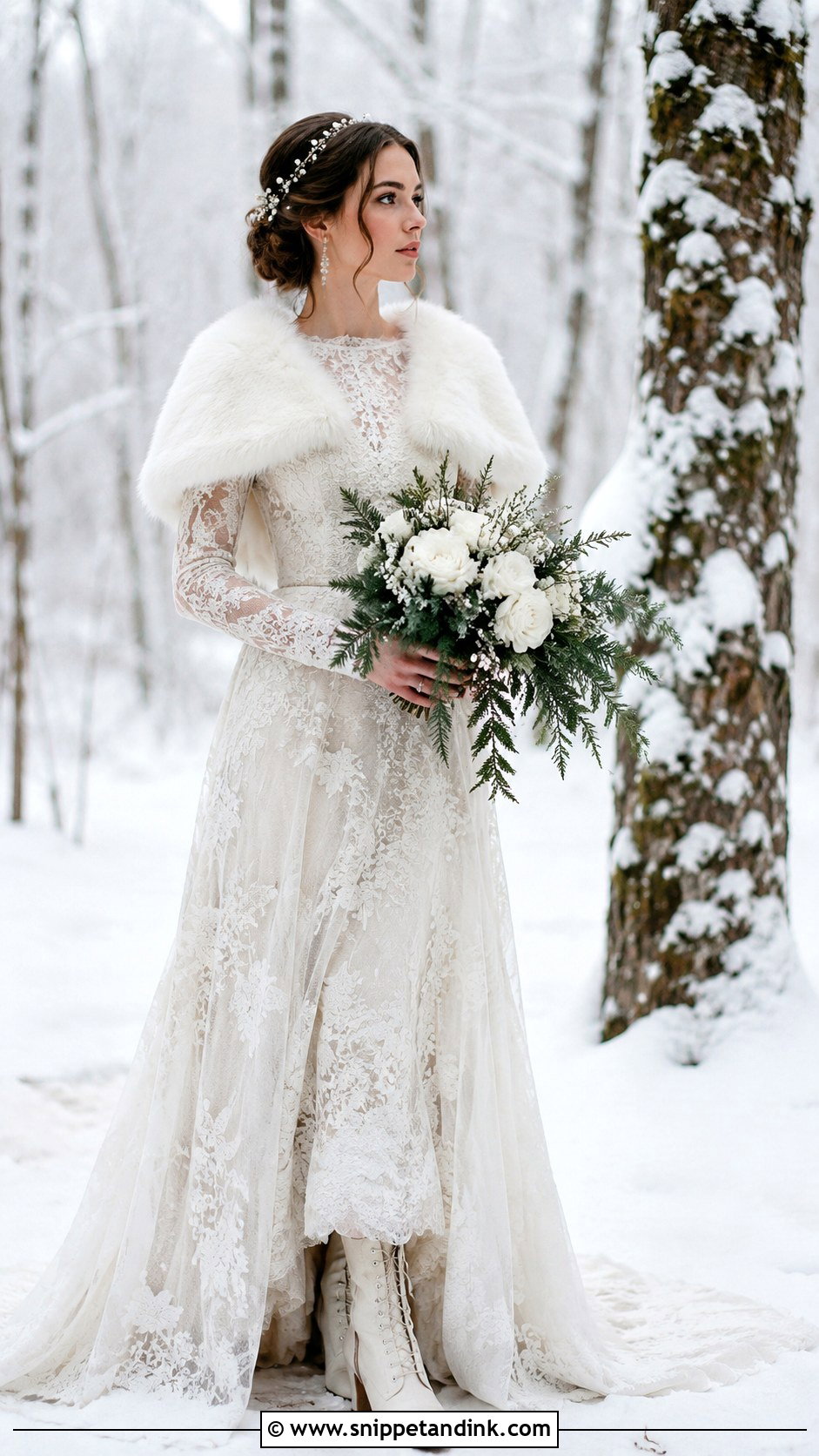 Forest Fairy Winter Wedding Dress - Snippet and Ink - 25 Forest Fairy Wedding Dress Ideas