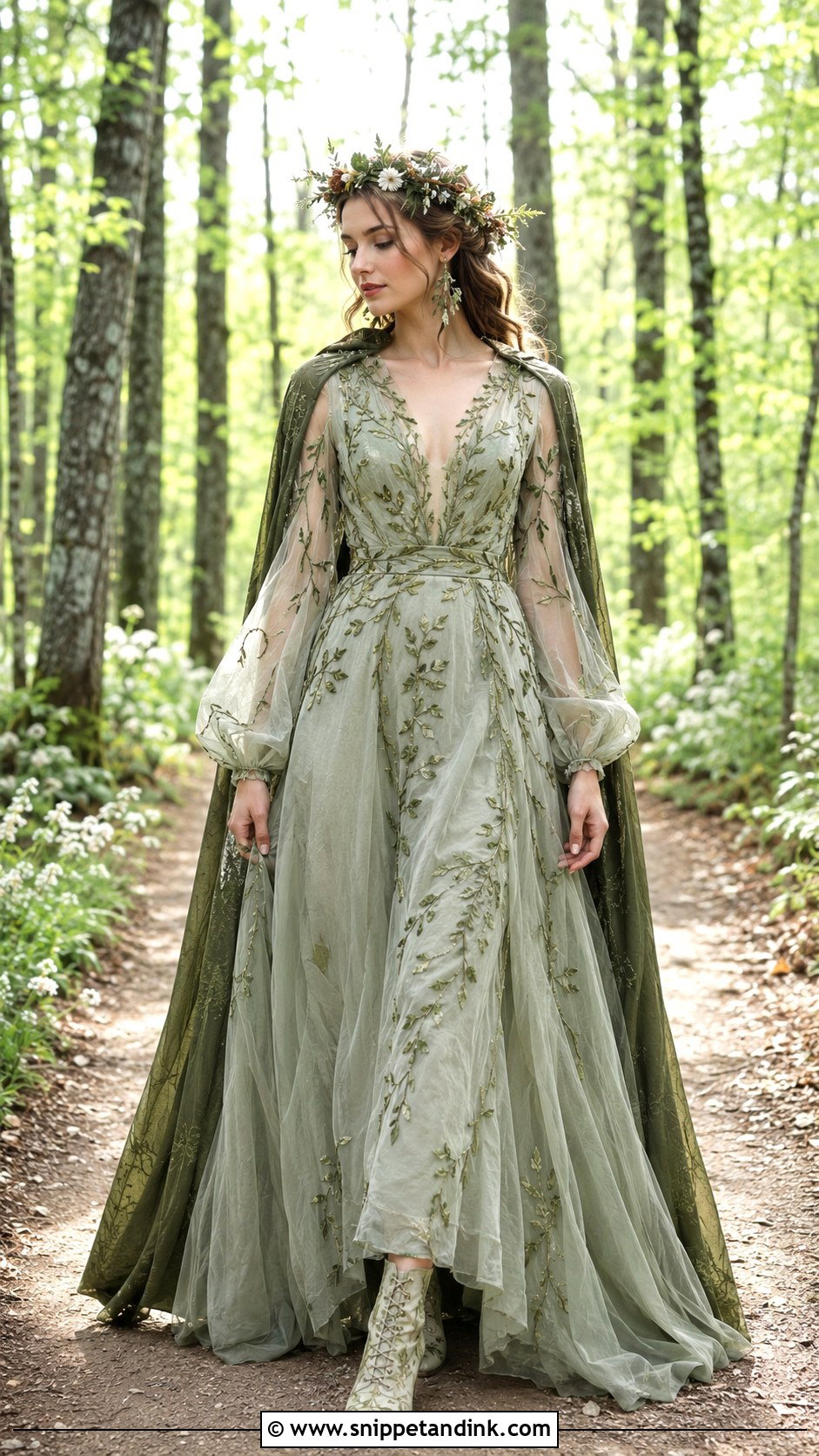 Forest Goddess Wedding Dress - Snippet and Ink - 20 Fantasy Goddesses Wedding Dress Ideas