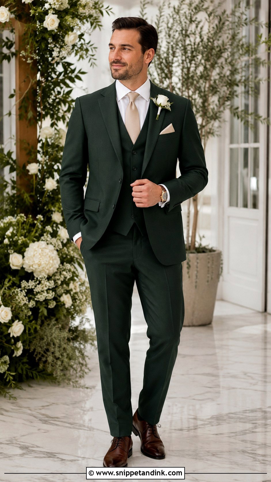 Forest Green 3 Piece Wedding Suit - Snippet and Ink - 20 3 Piece Suit Wedding Ideas