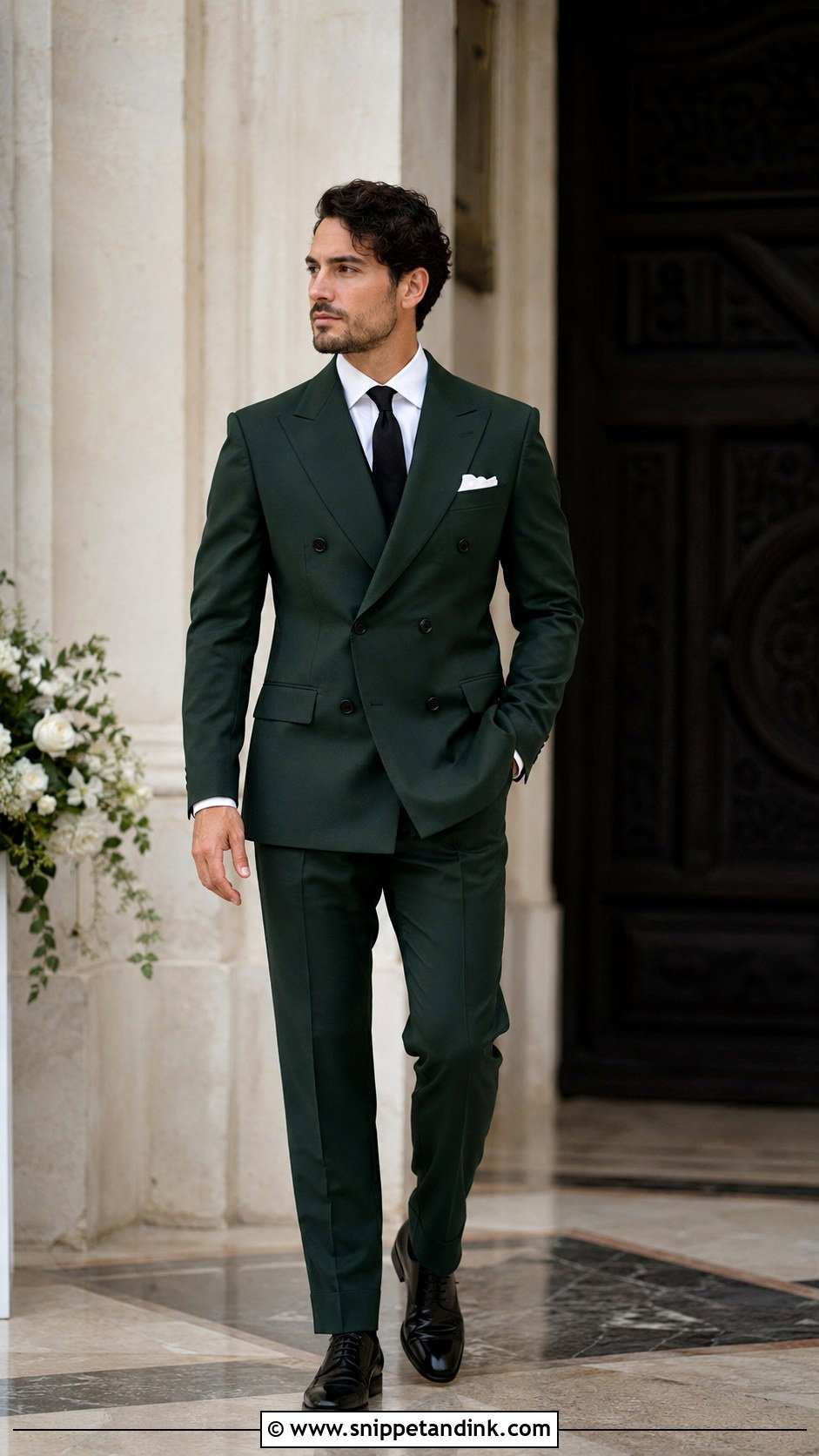 Forest Green Double Breasted Wedding Suit - Snippet and Ink - 25 Forest Green Wedding Suit Ideas