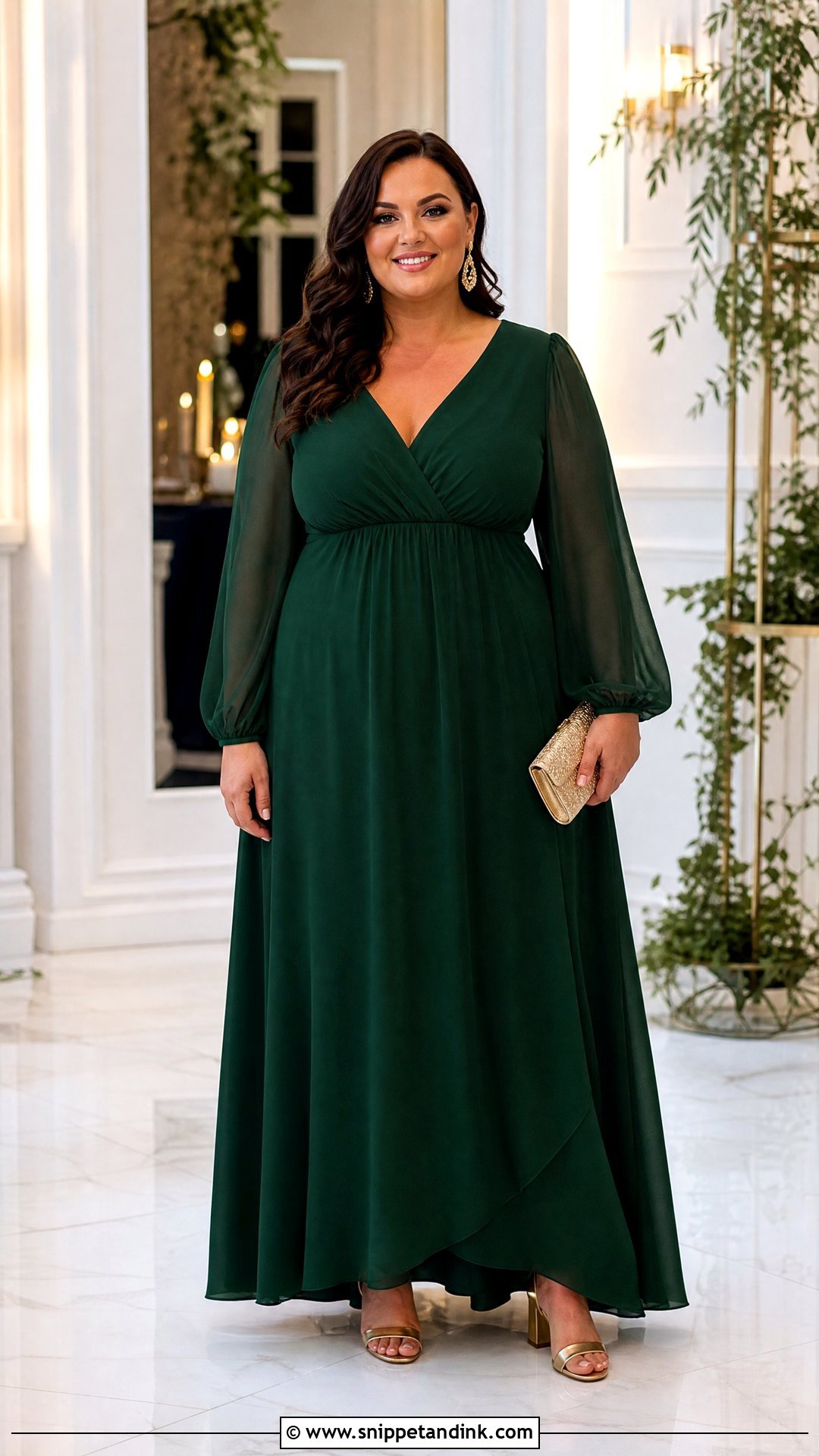Forest Green Empire Waist Dress - Snippet and Ink - 20 Sisters Wedding Dress Ideas