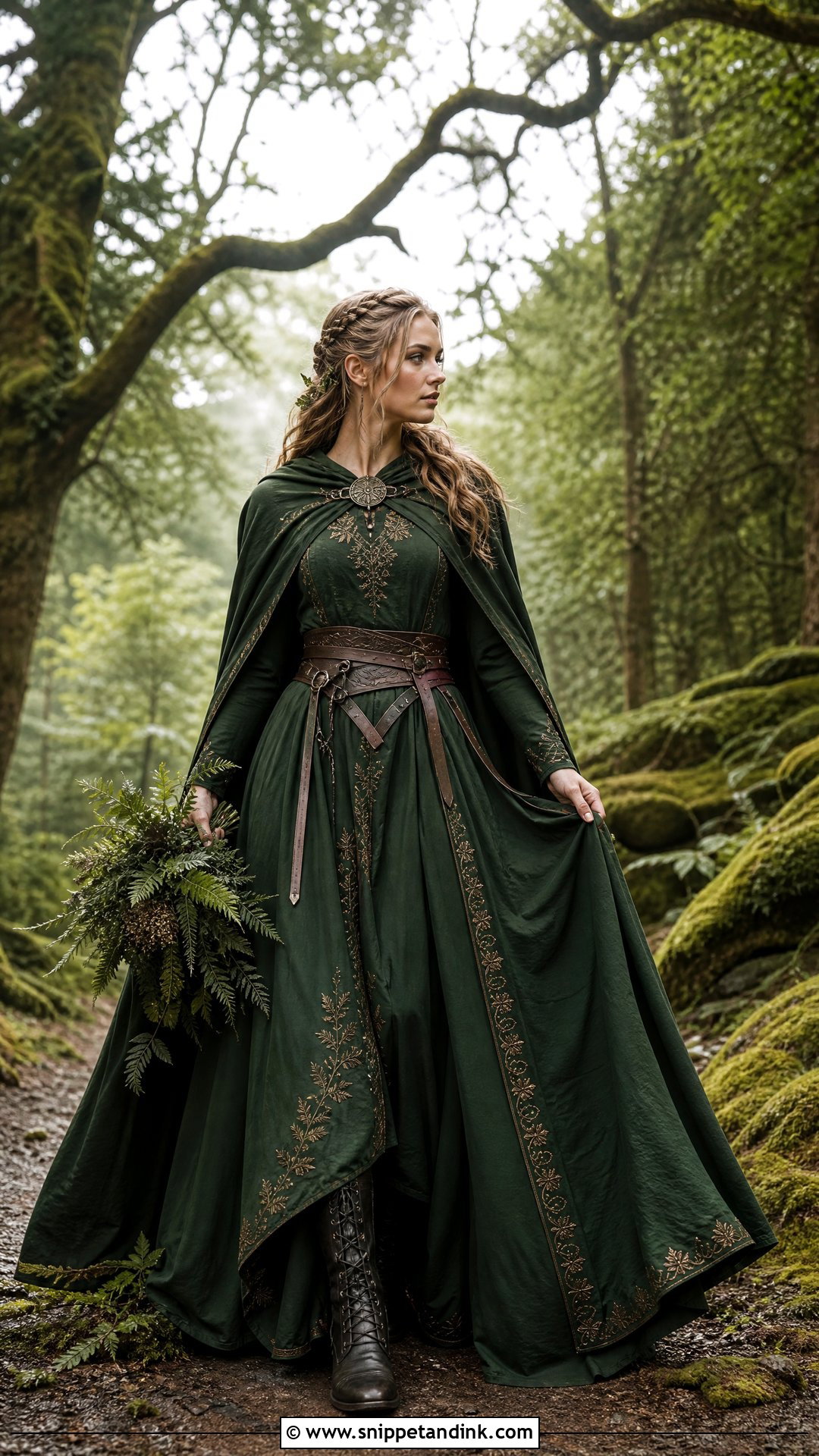 Forest Green Norse Wedding Dress - Snippet and Ink - 20 Norse Wedding Dress Ideas