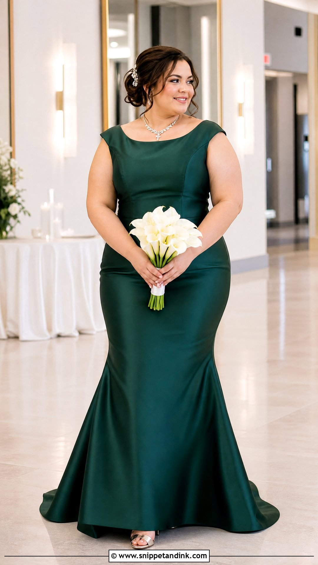 Forest Green Off Shoulder Mermaid Wedding Dress - Snippet and Ink - 25 Forest Green Wedding Dress Ideas