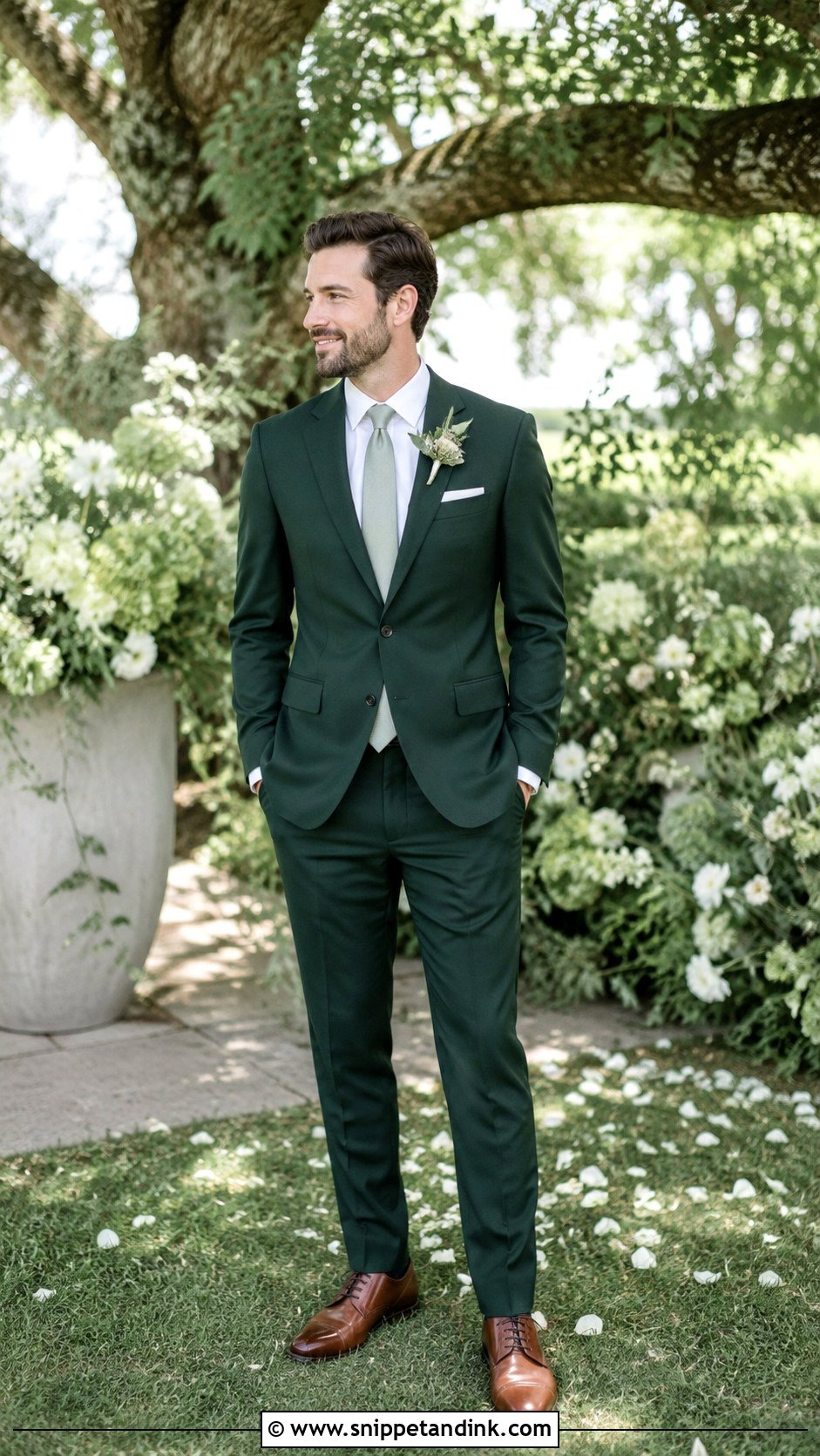 Forest Green Suit With Sage Green Tie - Snippet and Ink - 25 Forest Green Wedding Suit Ideas