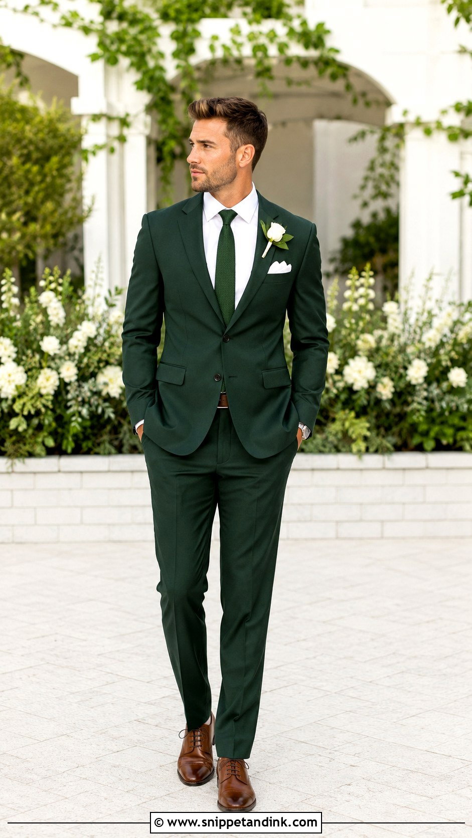 Forest Green Suit With White Shirt - Snippet and Ink - 25 Forest Green Wedding Suit Ideas