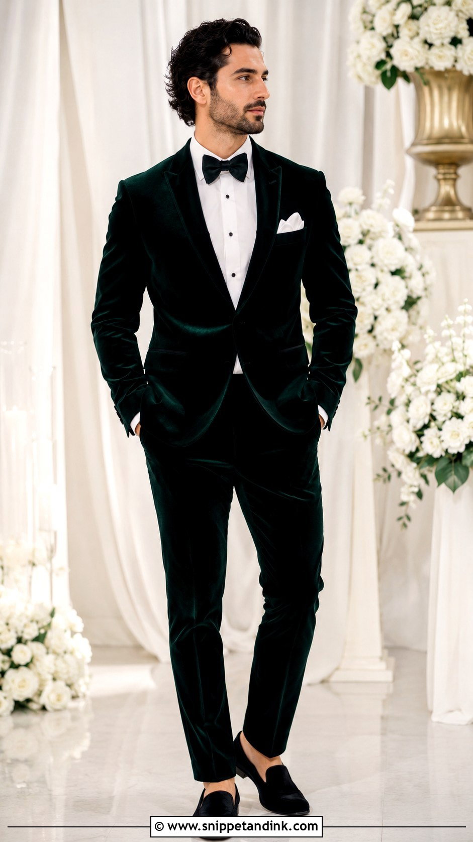 Forest Green Velvet Wedding Suit - Snippet and Ink - 25 Forest Green Wedding Suit Ideas