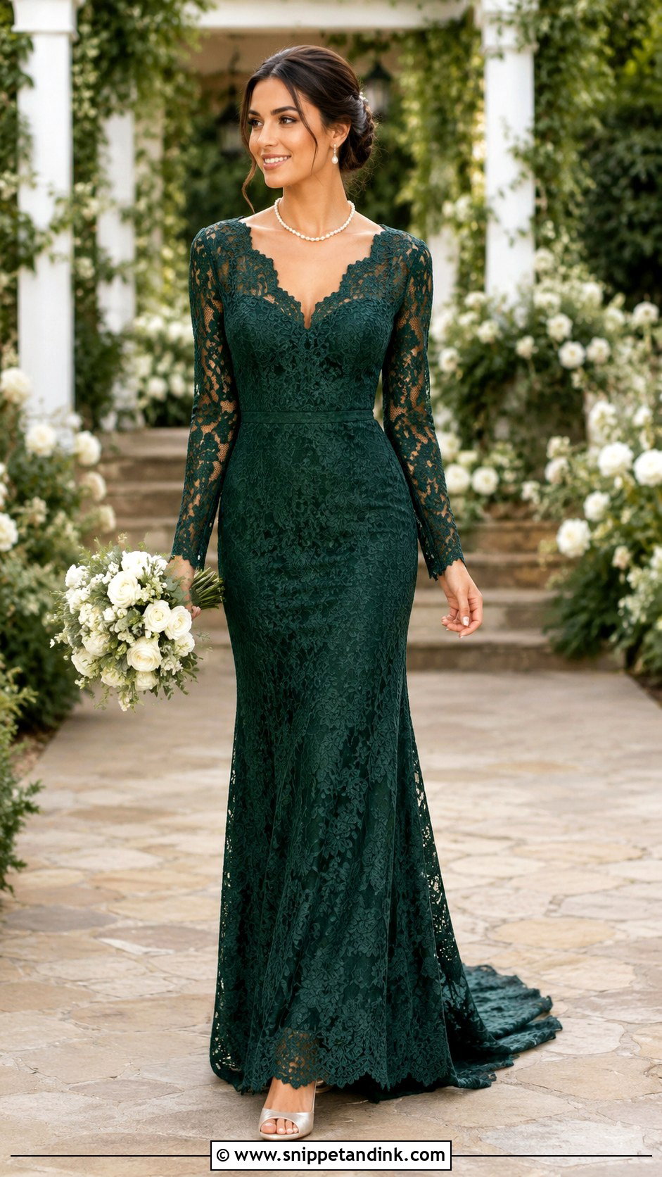 Forest Green Wedding Dress - Snippet and Ink - 25 Green Wedding Dresses