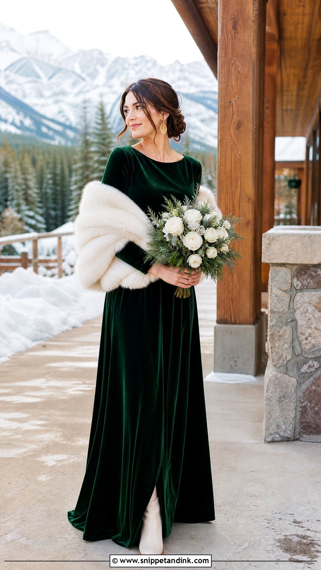 Forest Green Winter Wedding Dress - Snippet and Ink - 25 Forest Green Wedding Dress Ideas