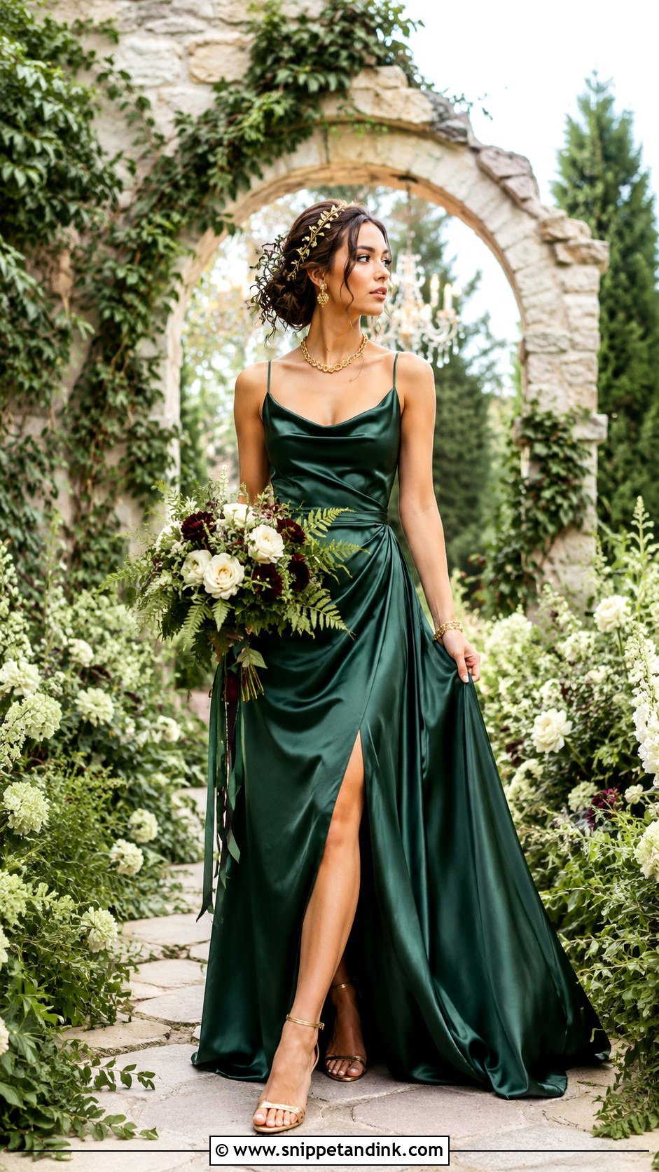 Forest Green Witchy Wedding Dress - Snippet and Ink - 30 Witchy Wedding Dress Ideas