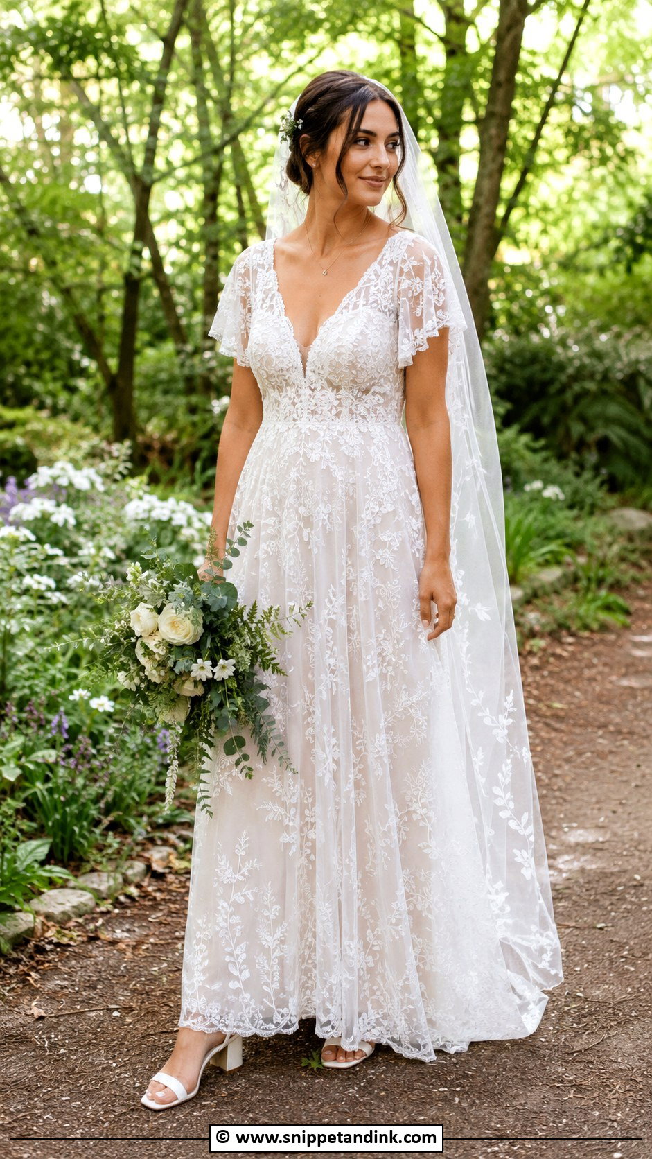 Forest Lace Wedding Dress - Snippet and Ink - 30 Mystical Wedding Dress Ideas