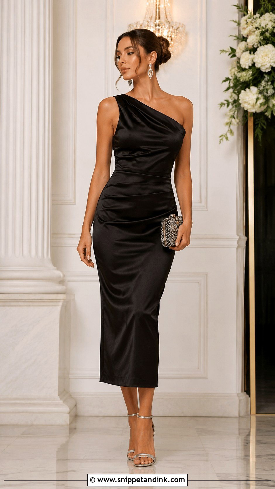 Formal Black Dress Wedding Dinner Outfit - Snippet and Ink - 25 Wedding Dinner Outfit Ideas