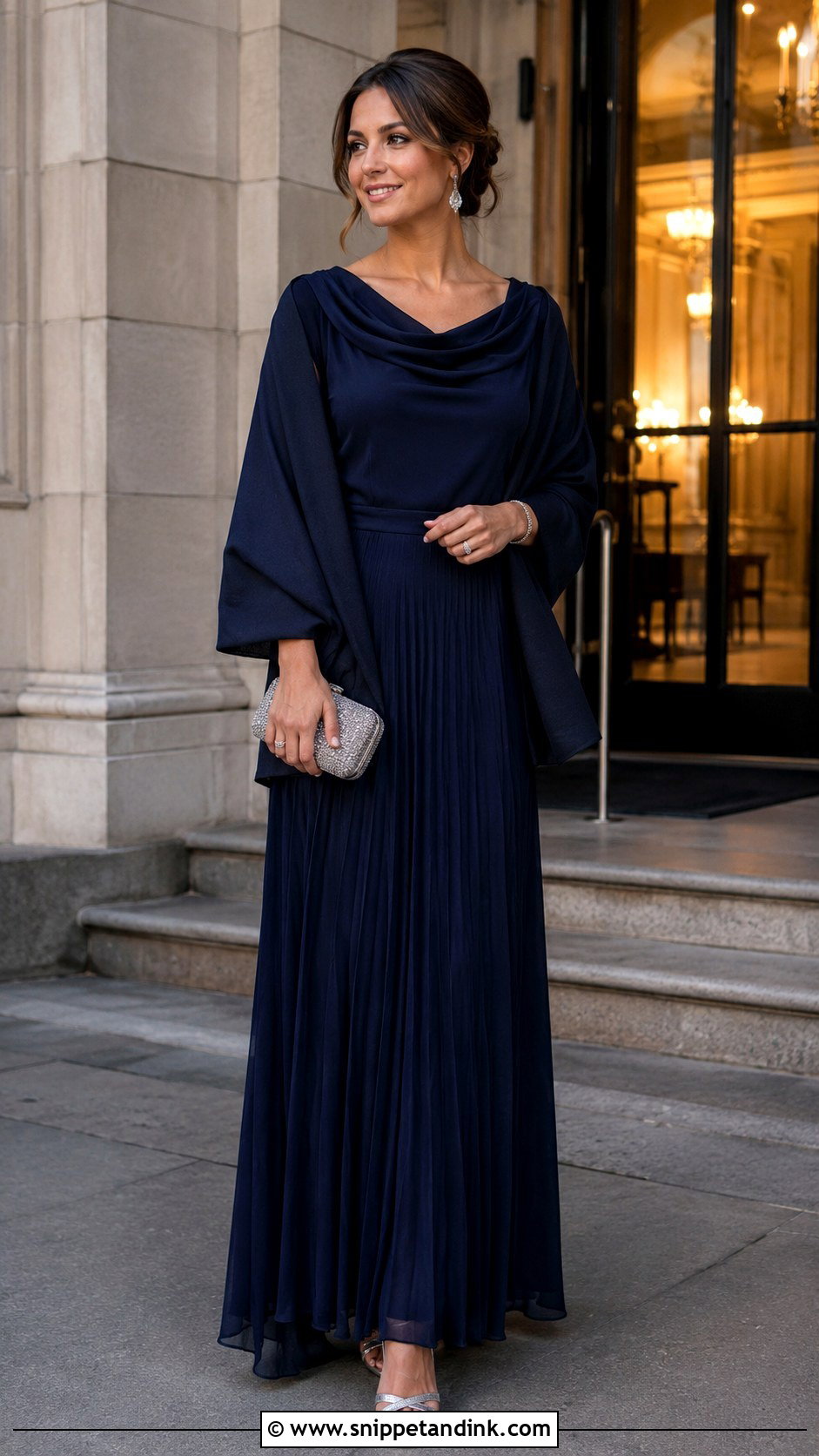 Formal Navy September Wedding Guest Gown - Snippet and Ink - 20 September Wedding Dress Ideas
