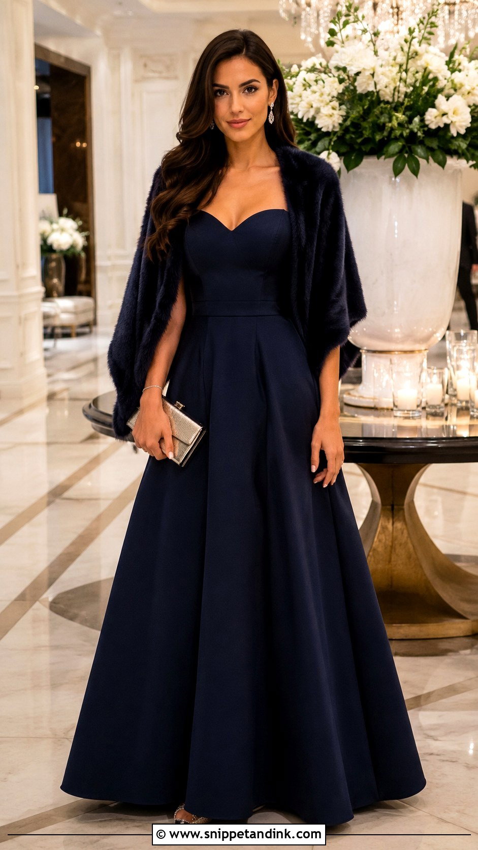 Formal Princess Cut Dress With Statement Clutch - Snippet and Ink - 30 Princess Cut Dress Ideas