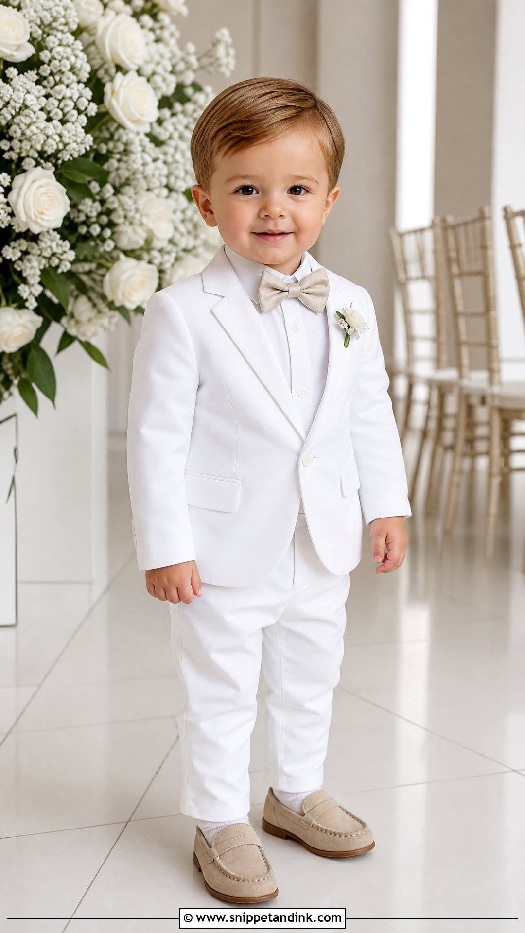 Formal White Suit Toddler Ring Bearer Outfit - Snippet and Ink - 20 Toddler Ring Bearer Outfit Ideas