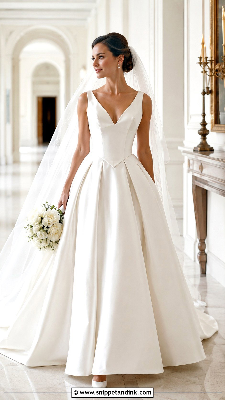 French Basque Waist Wedding Dress - Snippet and Ink - 30 French Wedding Dress Ideas