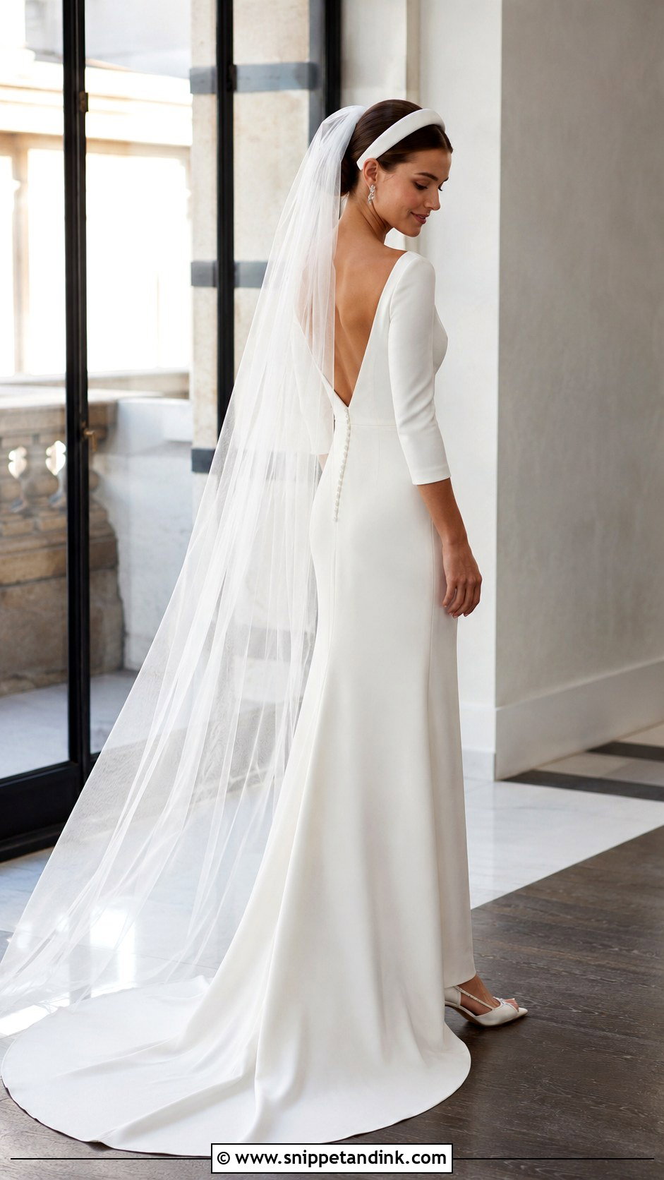 French Bateau Neck Wedding Dress - Snippet and Ink - 20 French Style Wedding Dress Ideas