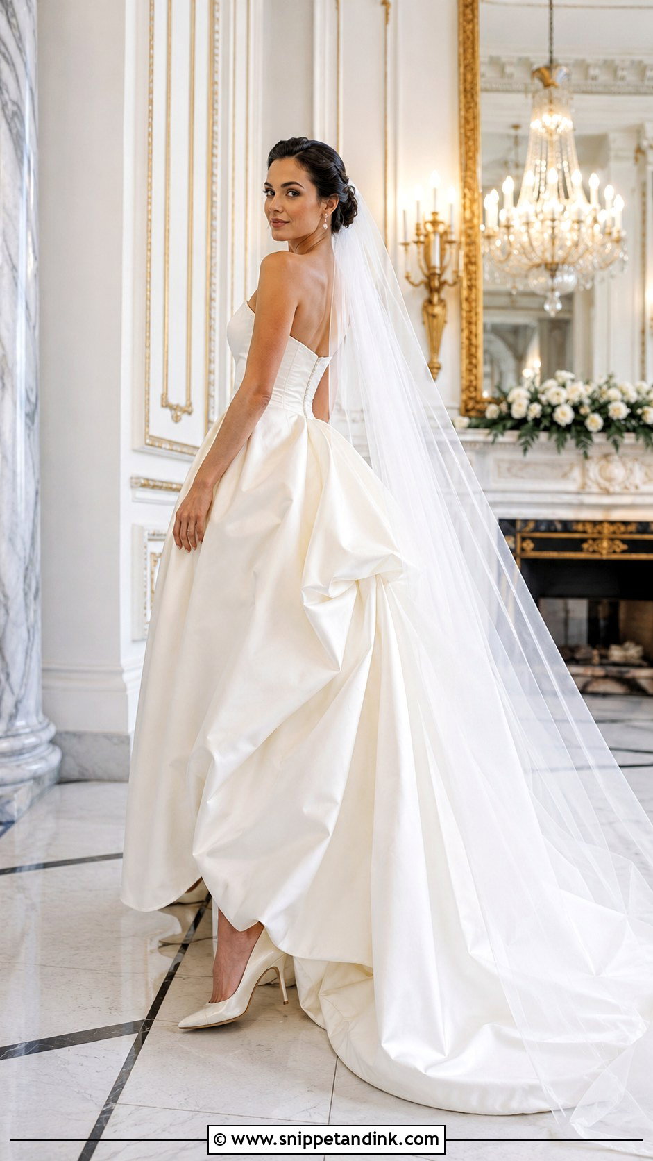 French Bustle Ball Gown Wedding Dress - Snippet and Ink - 25 French Bustle Wedding Dress Ideas