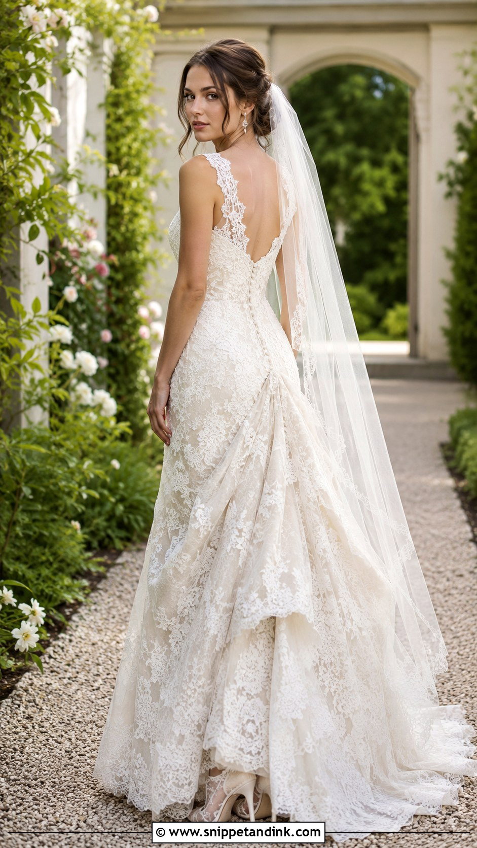 French Bustle Lace Wedding Dress - Snippet and Ink - 25 French Bustle Wedding Dress Ideas