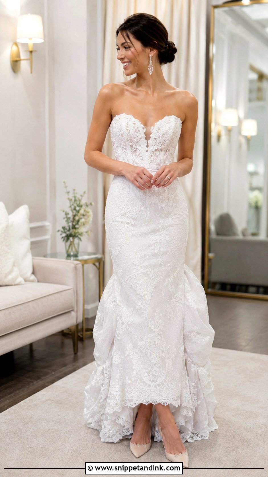 French Bustle Mermaid Wedding Dress - Snippet and Ink - 25 Bustle Wedding Dress Styles