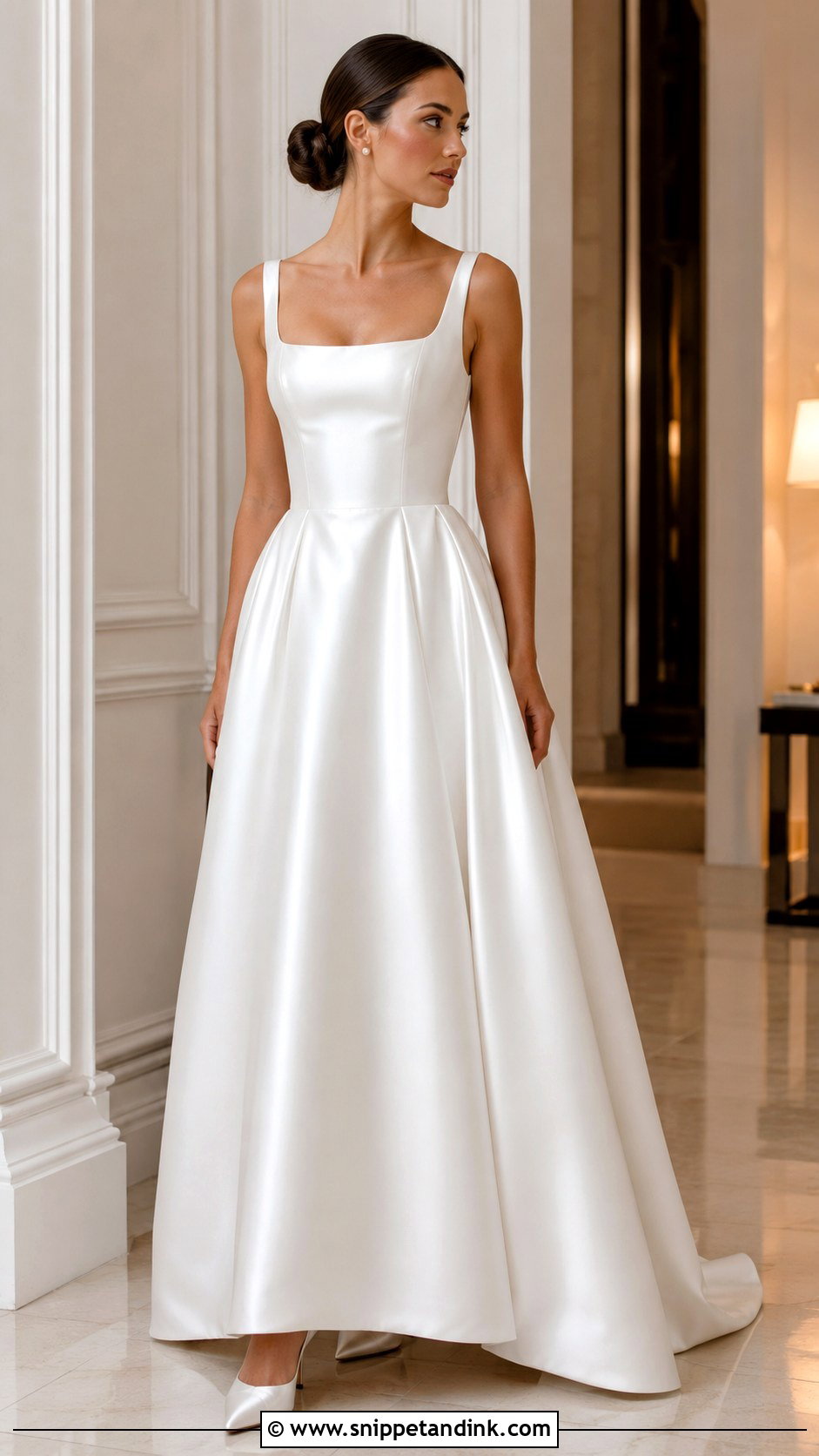 French Bustle Satin Wedding Dress - Snippet and Ink - 25 French Bustle Wedding Dress Ideas