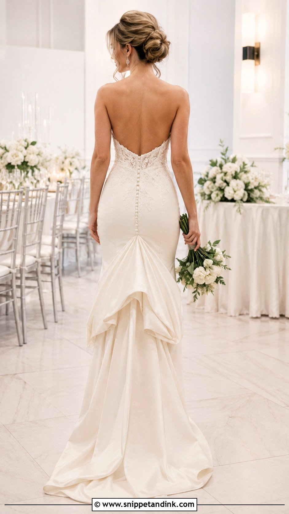 French Bustle for Mermaid Wedding Dress - Snippet and Ink - 20 Dress Bustle Ideas