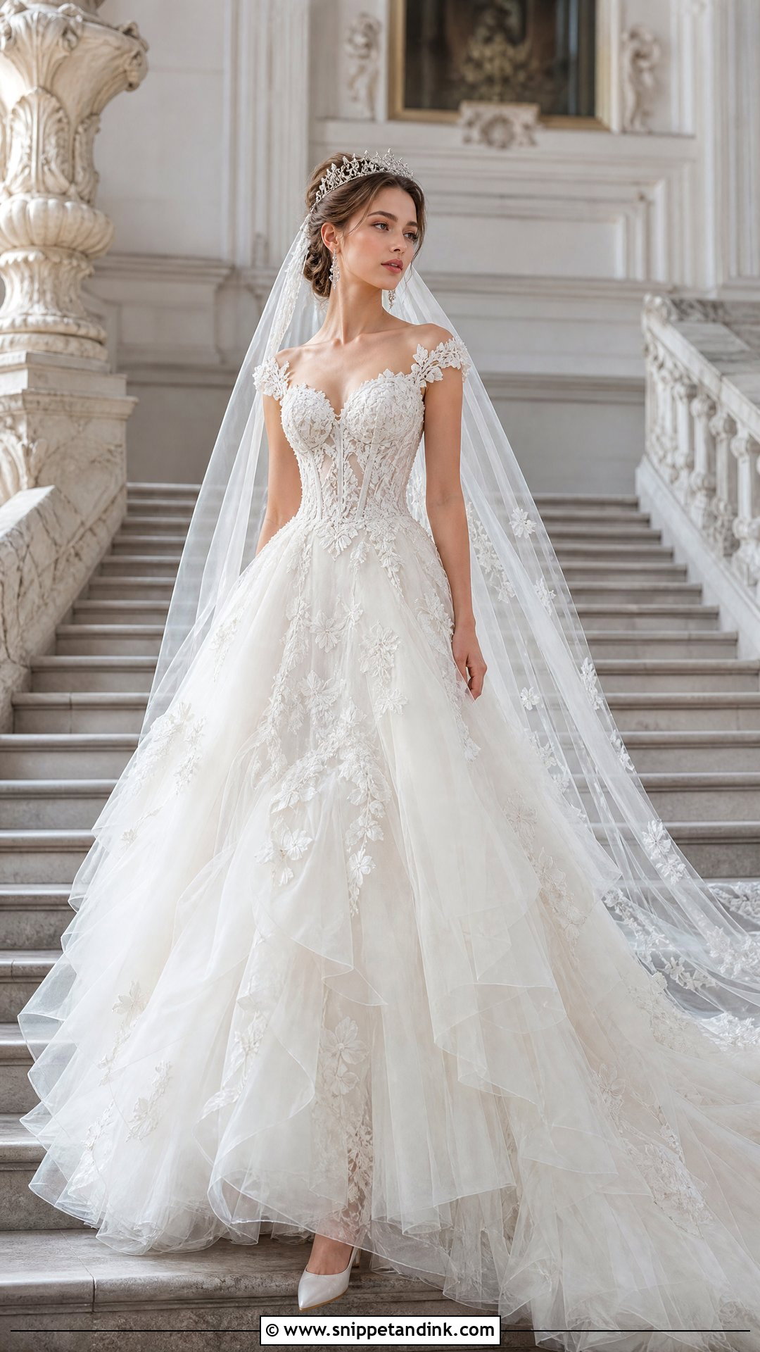 French Chateau Princess Wedding Dress - Snippet and Ink - 20 European Wedding Dress Ideas