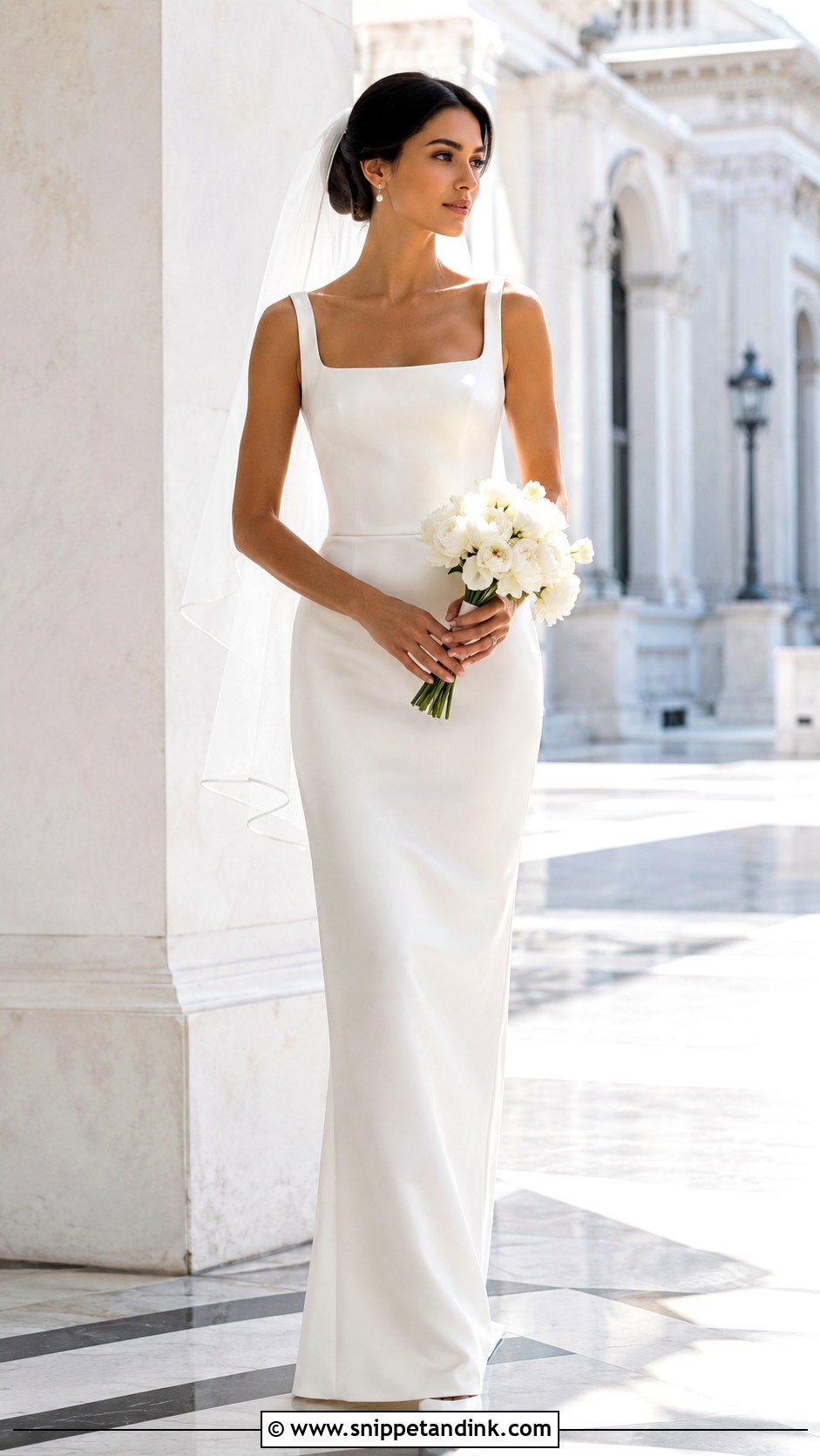 French Column Wedding Dress - Snippet and Ink - 30 French Wedding Dress Ideas