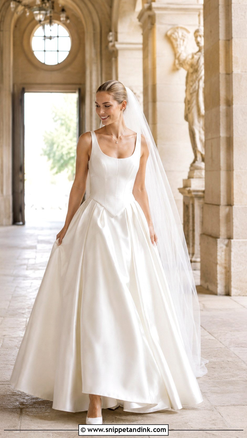 French Corset Basque Waist Wedding Dress - Snippet and Ink - 20 French Style Wedding Dress Ideas