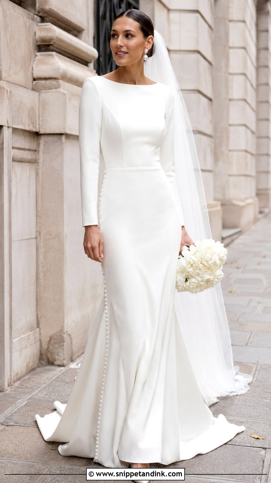 French Crepe Wedding Dress - Snippet and Ink - 30 French Wedding Dress Ideas