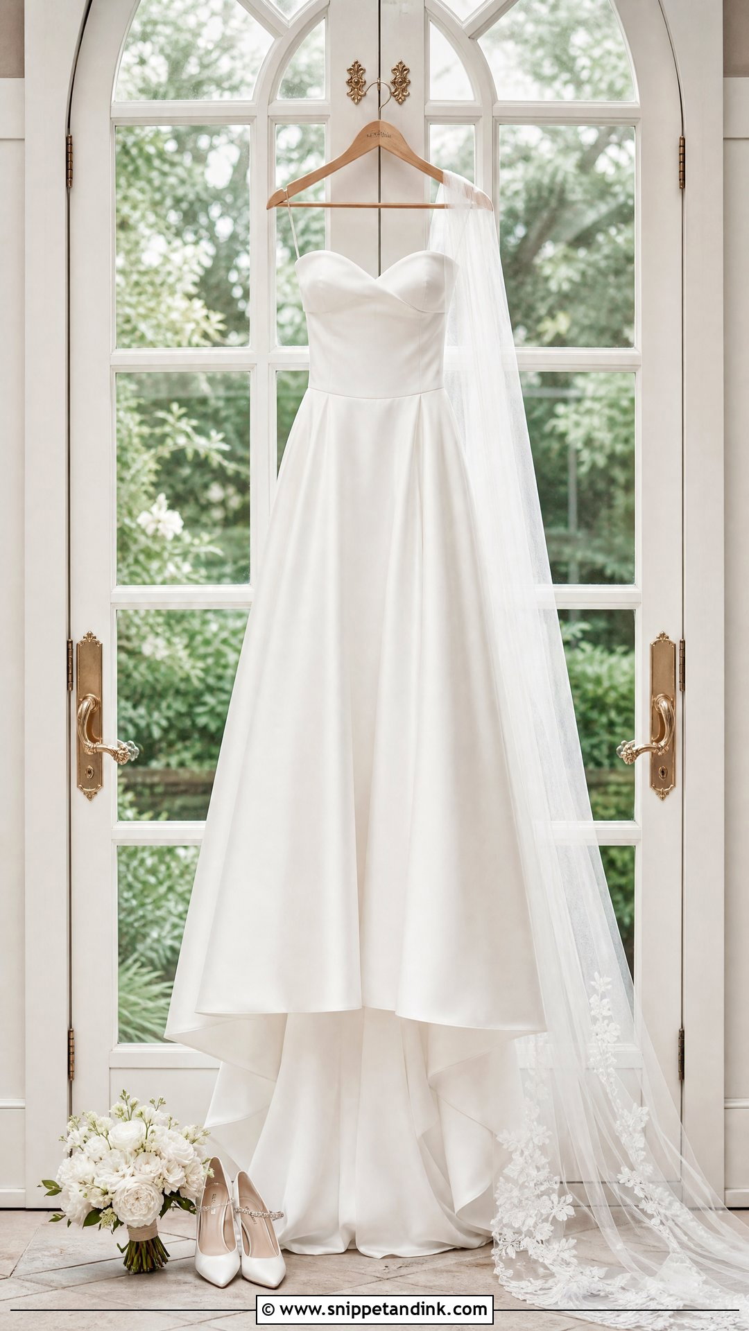 French Door Wedding Dress Hanging Picture - Snippet and Ink - 20 Wedding Dress Hanging Pictures Ideas