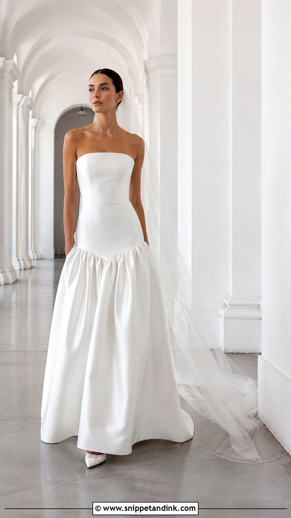 French Drop Waist Wedding Dress - Snippet and Ink - 20 French Style Wedding Dress Ideas