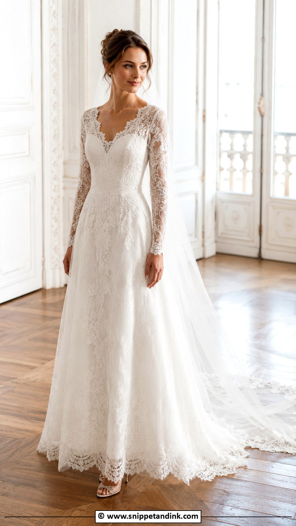French Lace Chantilly Wedding Dress - Snippet and Ink - 30 French Lace Wedding Dress Ideas
