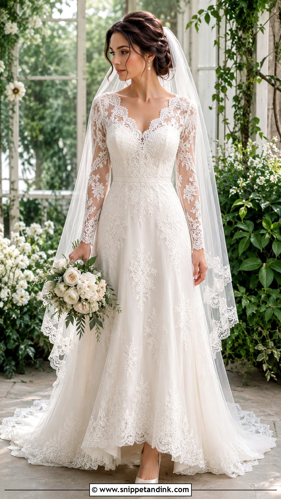 French Lace Wedding Dress - Snippet and Ink - 25 European Wedding Dresses