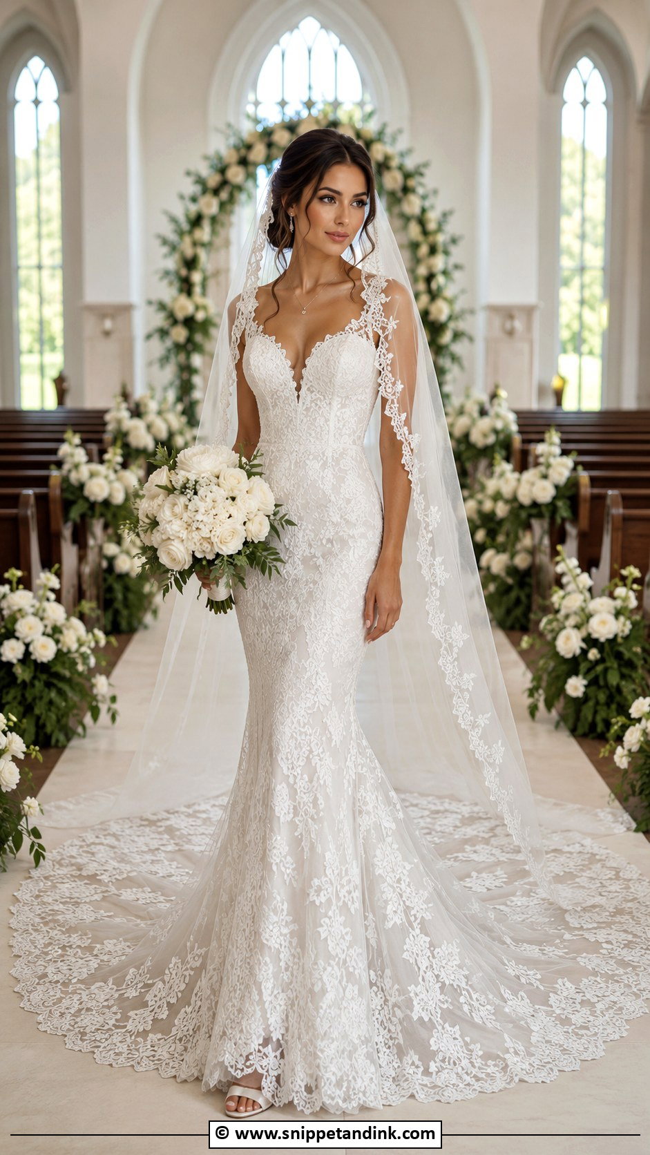 French Lace Wedding Dress With Train - Snippet and Ink - 30 French Lace Wedding Dress Ideas