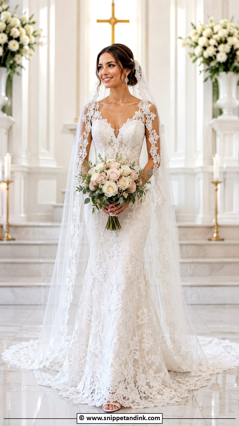 French Lace Wedding Dress With Veil - Snippet and Ink - 30 French Lace Wedding Dress Ideas