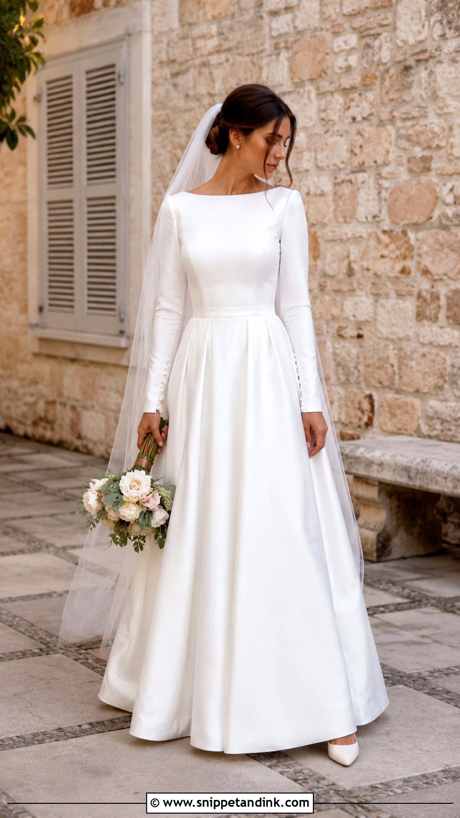 French Long Sleeve Wedding Dress - Snippet and Ink - 30 French Wedding Dress Ideas