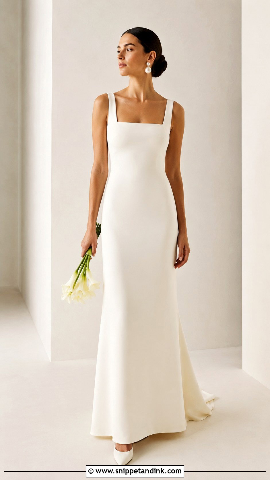 French Minimalist Wedding Dress - Snippet and Ink - 30 French Wedding Dress Ideas