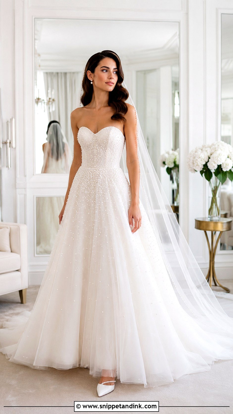 French Pearl Wedding Dress - Snippet and Ink - 30 French Wedding Dress Ideas