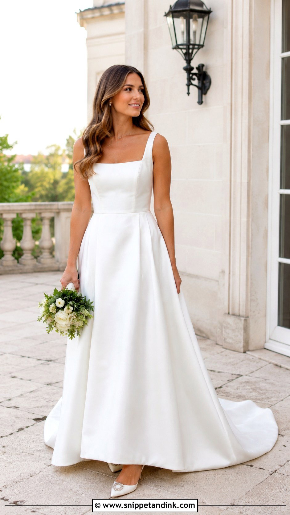 French Square Neck Wedding Dress - Snippet and Ink - 30 French Wedding Dress Ideas