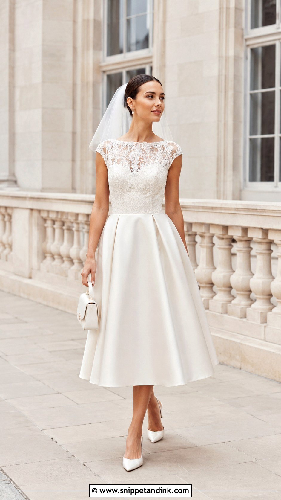 French Tea Length Wedding Dress - Snippet and Ink - 20 French Style Wedding Dress Ideas