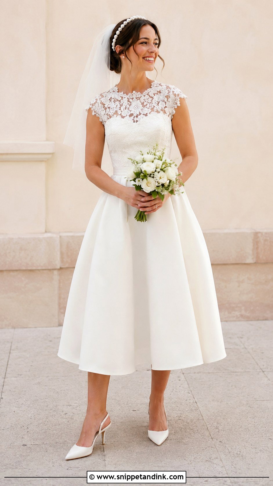 French Tea Length Wedding Dress - Snippet and Ink - 30 French Wedding Dress Ideas